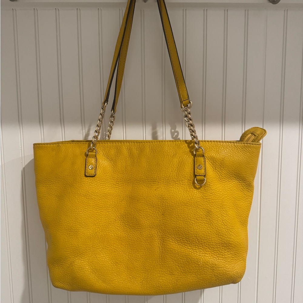 Michael Kors Yellow Leather Tote